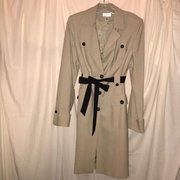 LOFT Jackets & Blazers - NEW ANN TAYLOR LOFT®️TAN TRENCH COAT RAINCOAT 8 M
